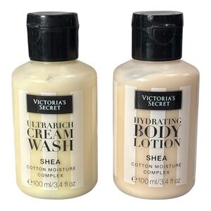 Victoria's Secret Shea Hydrating Body Lotion & Ultrarich Cream Wash 3.4 fl oz